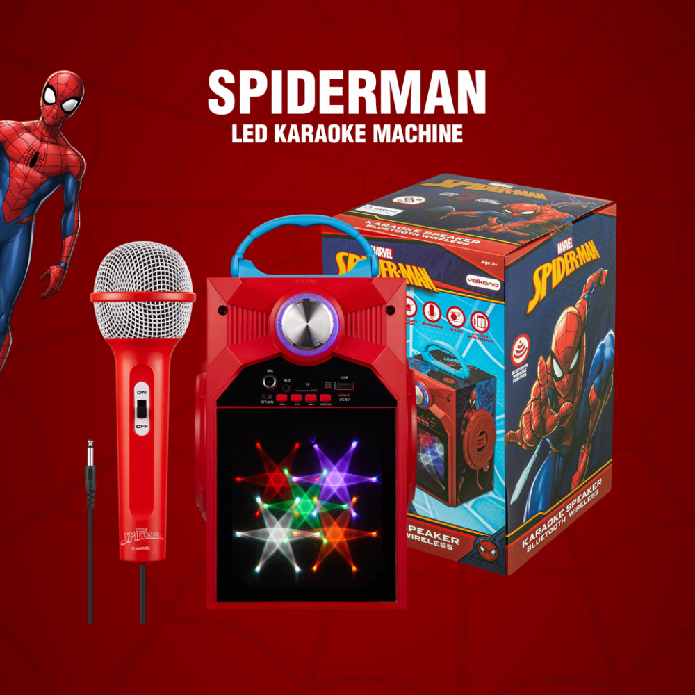 Spider-Man Galaxy LED Stars Karaoke Machine