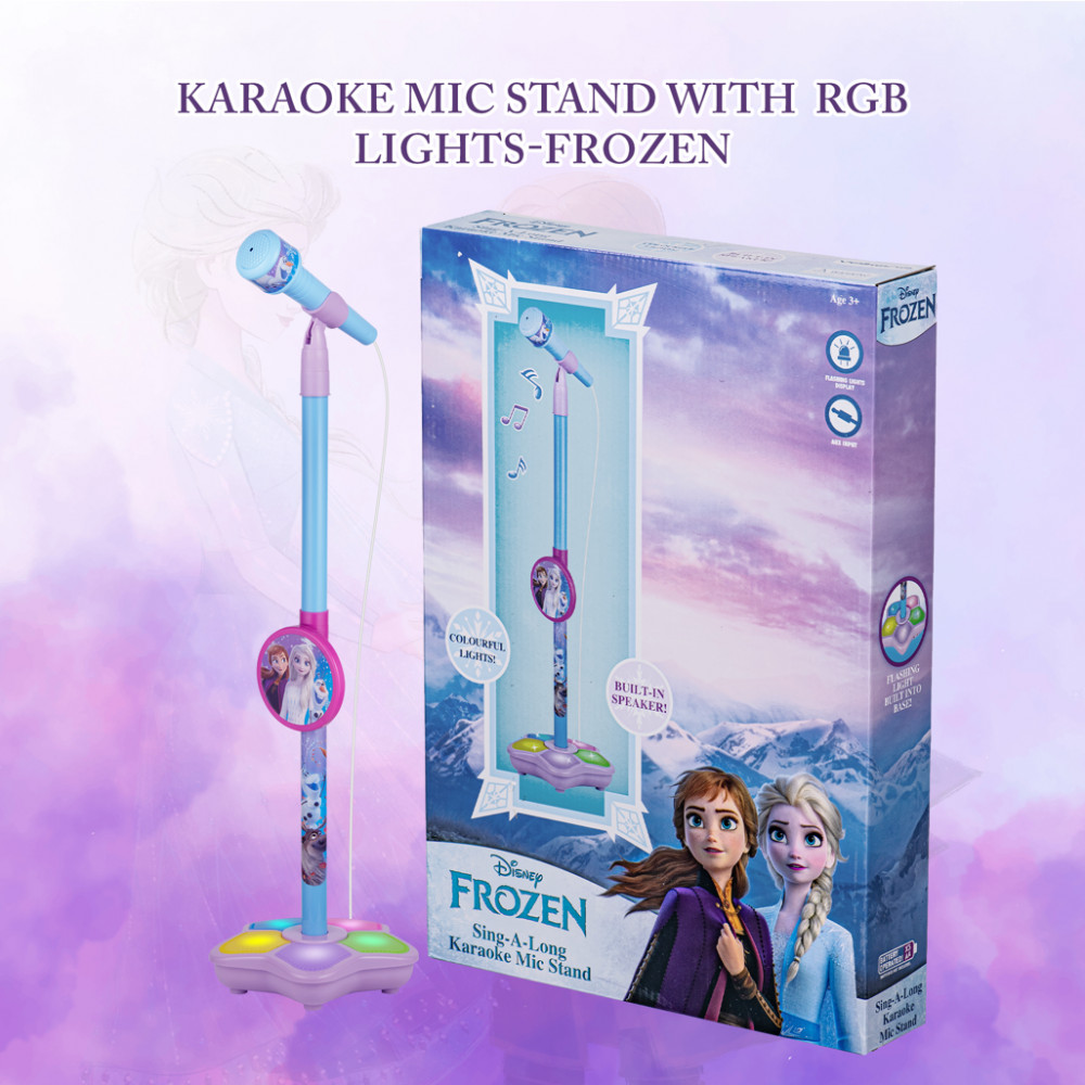 Frozen Auxiliary Star Karaoke Mic Stand with RGB Lights