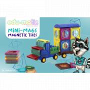 45 magnetic tiles and marble run parts