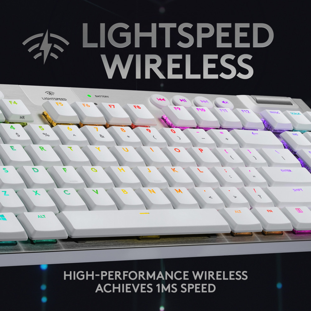 G915 TKL LIGHTSPEED Wireless RGB Mechanical Gaming Keyboard - GL Tactile - White