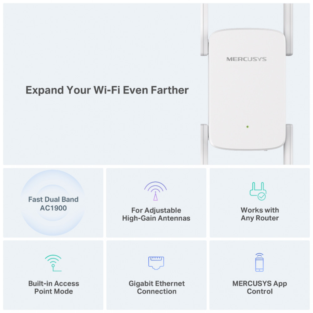 Mercusys ME50G AC1900 WiFi Range Extender