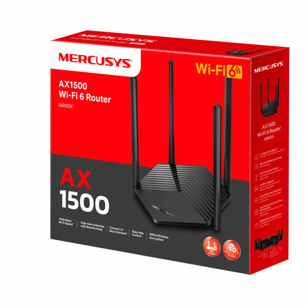 Mercusys MR60X AX1500 WiFi 6 Router