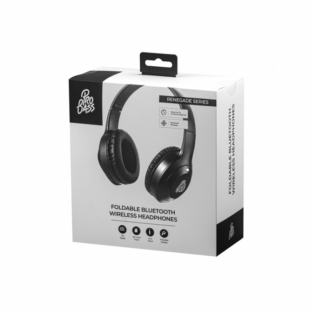 Renegade Series Bluetooth Headphone - Black