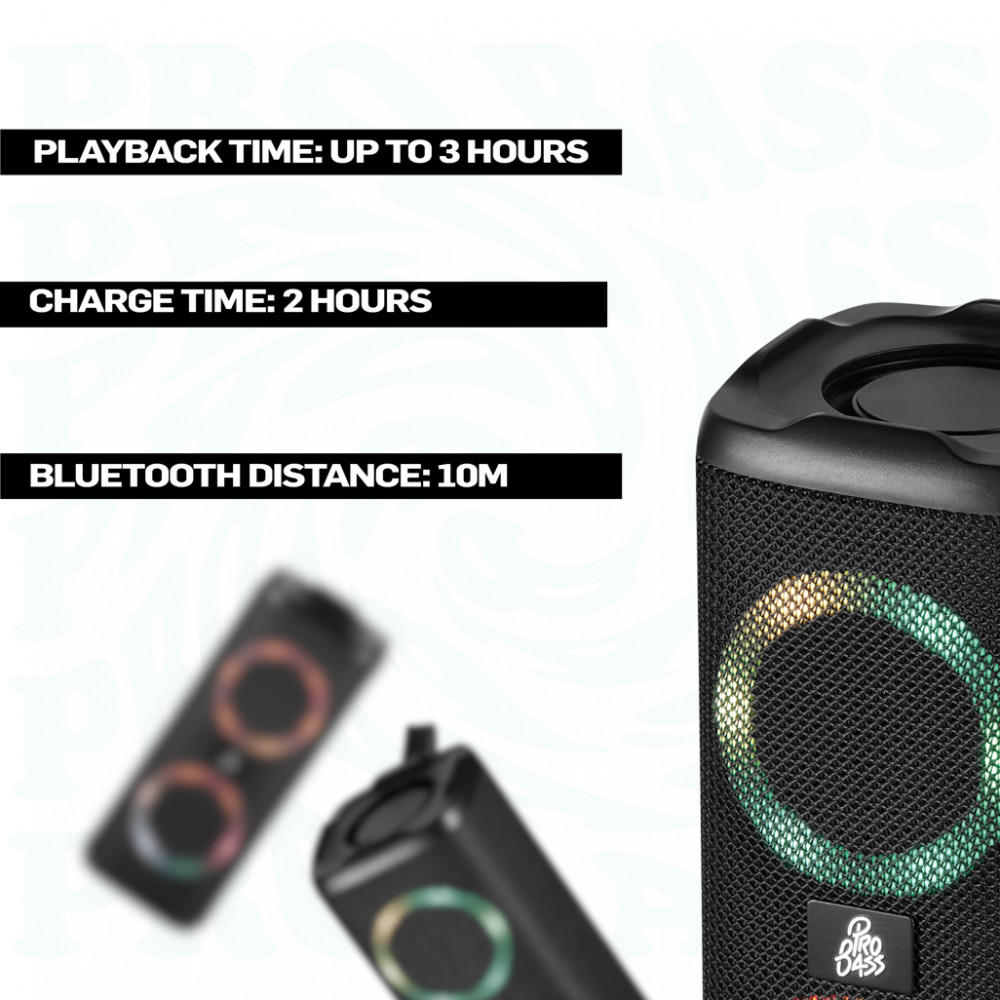 Pulse Box Portable Bluetooth Speaker - Black