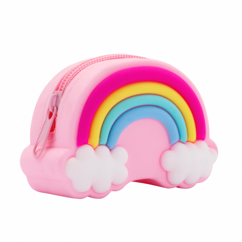 Rainbow Silicone Purse Pink