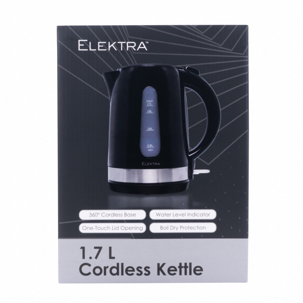 1.7L PLASTIC KETTLE BLACK