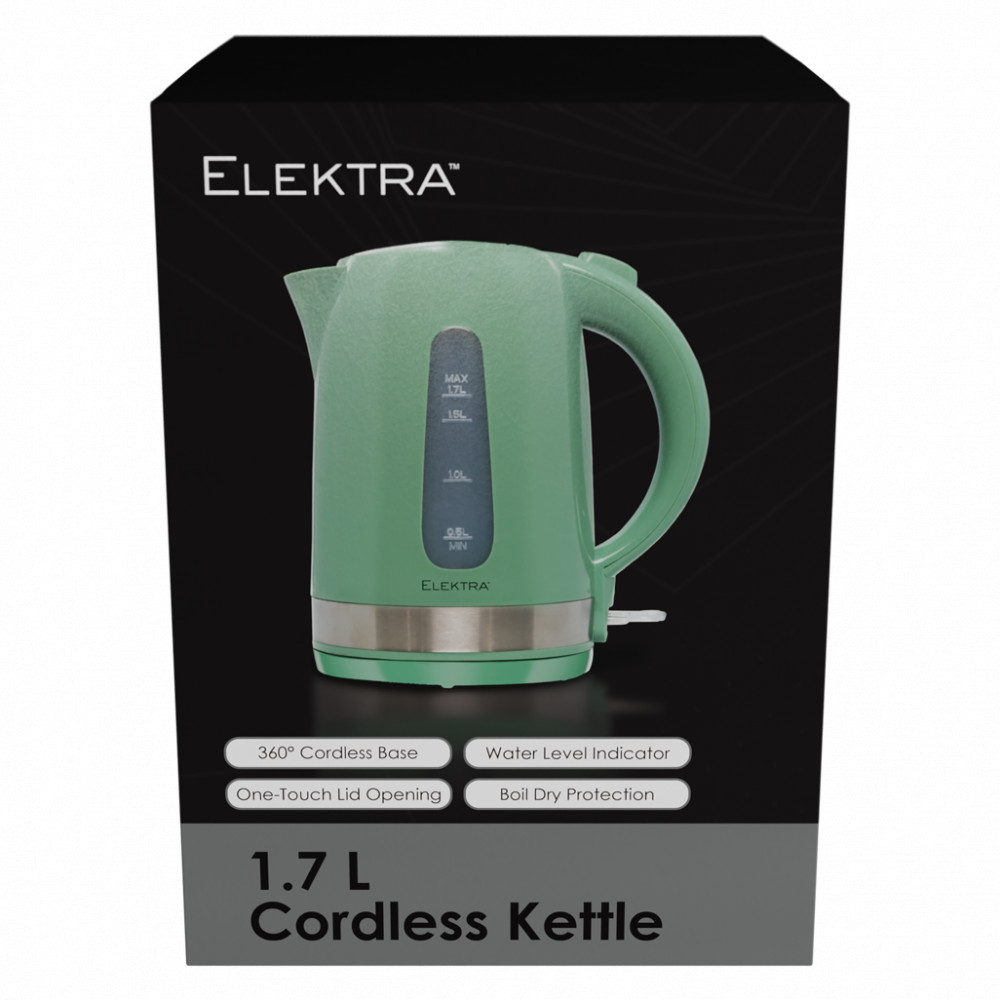 2200W 1.7L PLASTIC KETTLE - GREEN