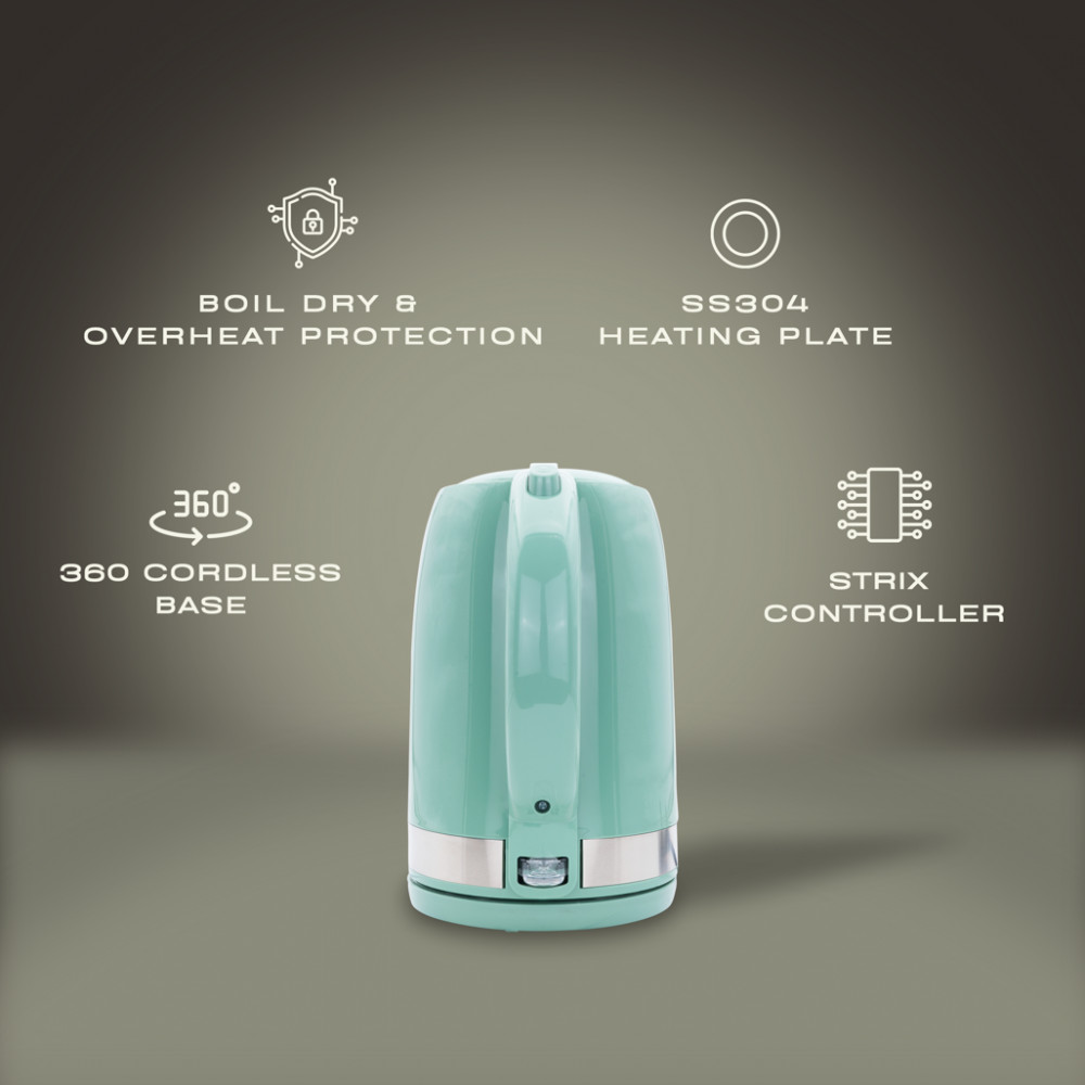 2200W 1.7L PLASTIC KETTLE - GREEN