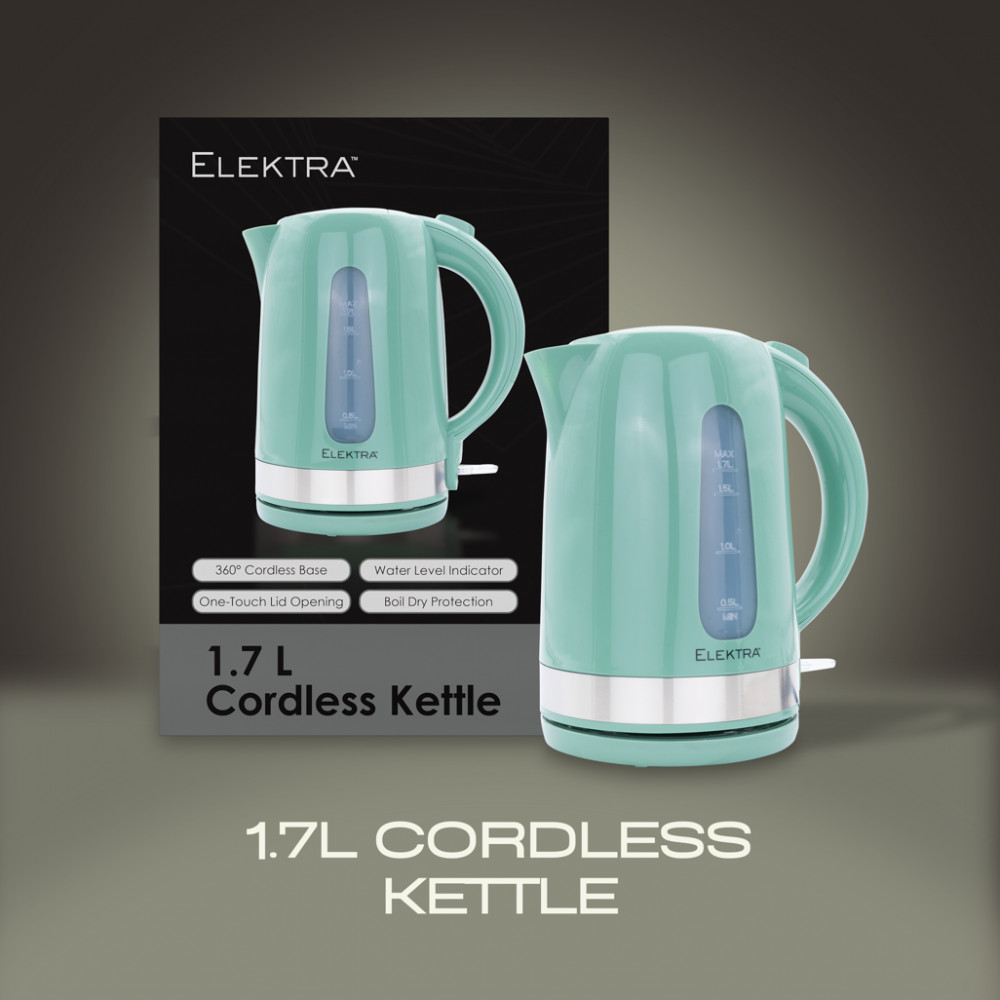 2200W 1.7L PLASTIC KETTLE - GREEN