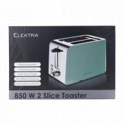 850W,2 SLICE PLASTIC TOASTER - GREEN