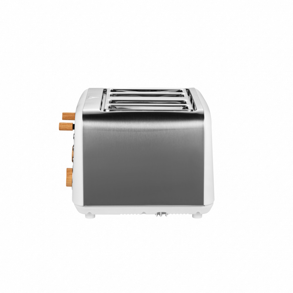 Anson Collection 4 Slice SS Toaster White