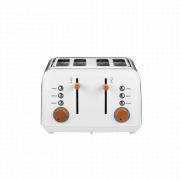 Anson Collection 4 Slice SS Toaster White