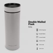 650ml Double walled Flask Grey