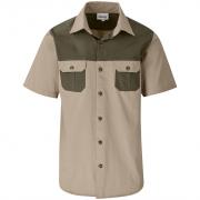 Mens Short Sleeve Serengeti 2-Tone Bush Shirt